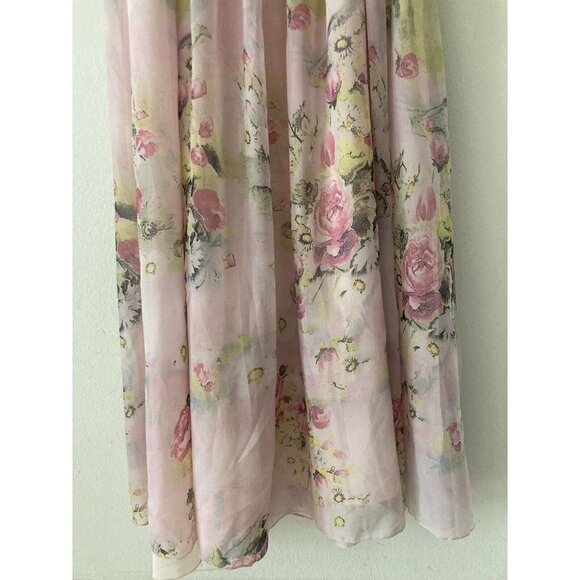 H.J.W. size L/M  coquette floral Spring Summer dress Cottage Core fairy tree - Picture 4 of 9